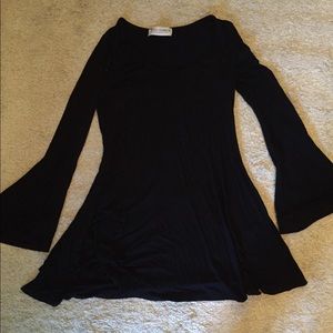 Black Flared Gypsy Warrior Dress